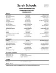 Sarah Schoofs Film&nbsp;Resume